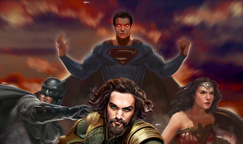 justice league, artwork, superheroes, hd, artist, artstation, aquaman, batman, wonder woman, superman