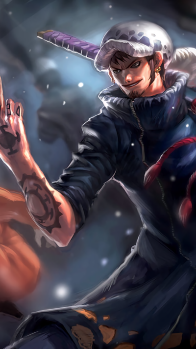 Anime One Piece, Trafalgar Law, Bepo (One Piece), 720x1280