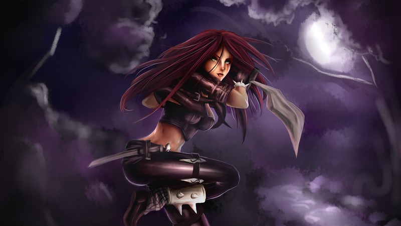 katarina league of legends, league of legends, games, fantasy girls, hd, 4k