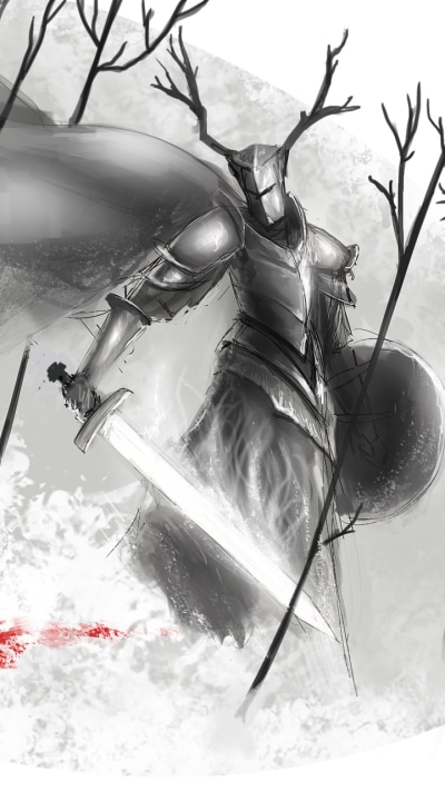 Fantasy Knight, Armor, Blood, Warrior, Sword, Helmet, 720x1280