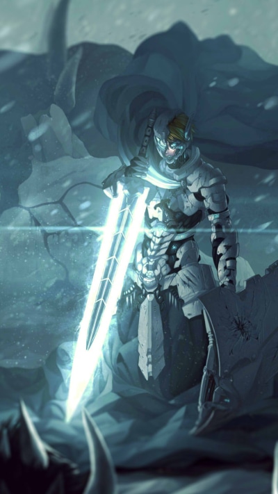 Anime RWBY, Jaune Arc, Ice, 720x1280