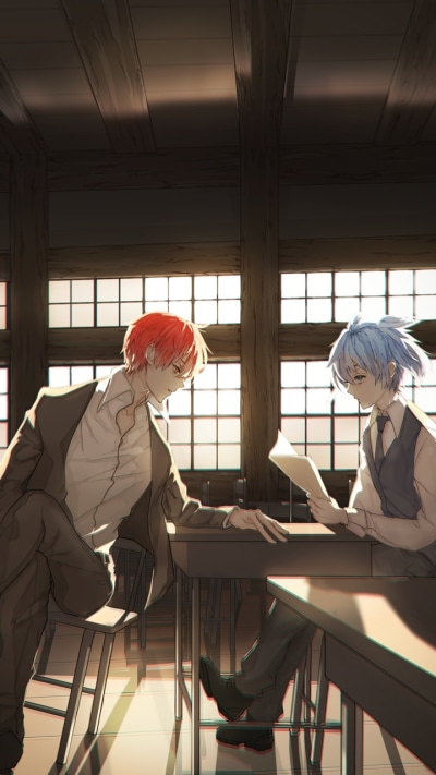 Anime Assassination Classroom, Nagisa Shiota, Karma Akabane, 720x1280