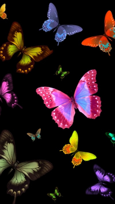 Artistic Butterfly, Colorful, Colors, 720x1280