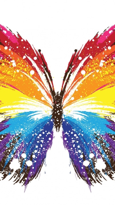 Artistic Butterfly, Colors, Colorful, 720x1280