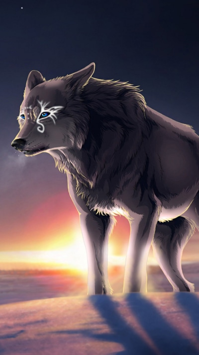 Fantasy Wolf, 720x1280
