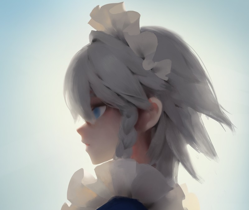 sakuya izayoi, anime, touhou, hd, artist, artwork, digital art