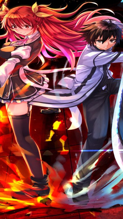 Anime Chivalry of a Failed Knight, Ikki Kurogane, Stella Vermillion, 720x1280