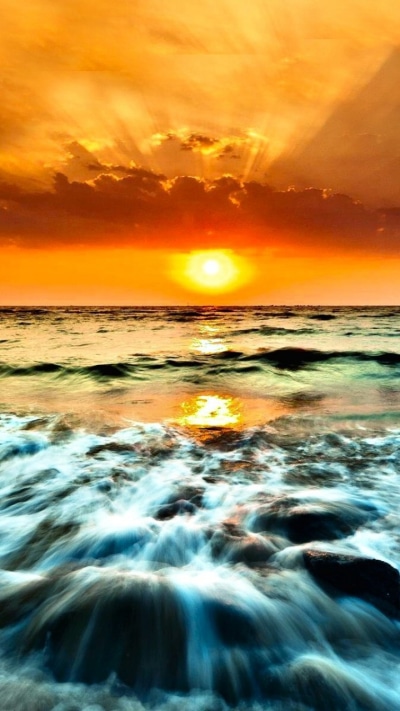Photography Sunset, Ocean, Sky, Horizon, Beach, Cloud, 720x1280