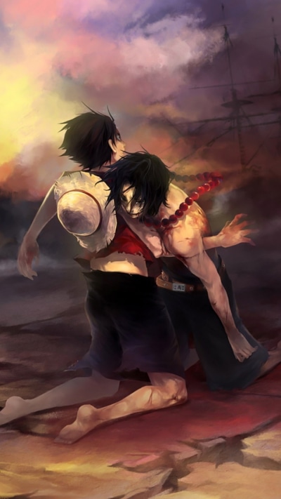 Anime One Piece, Monkey D. Luffy, Portgas D. Ace, 720x1280