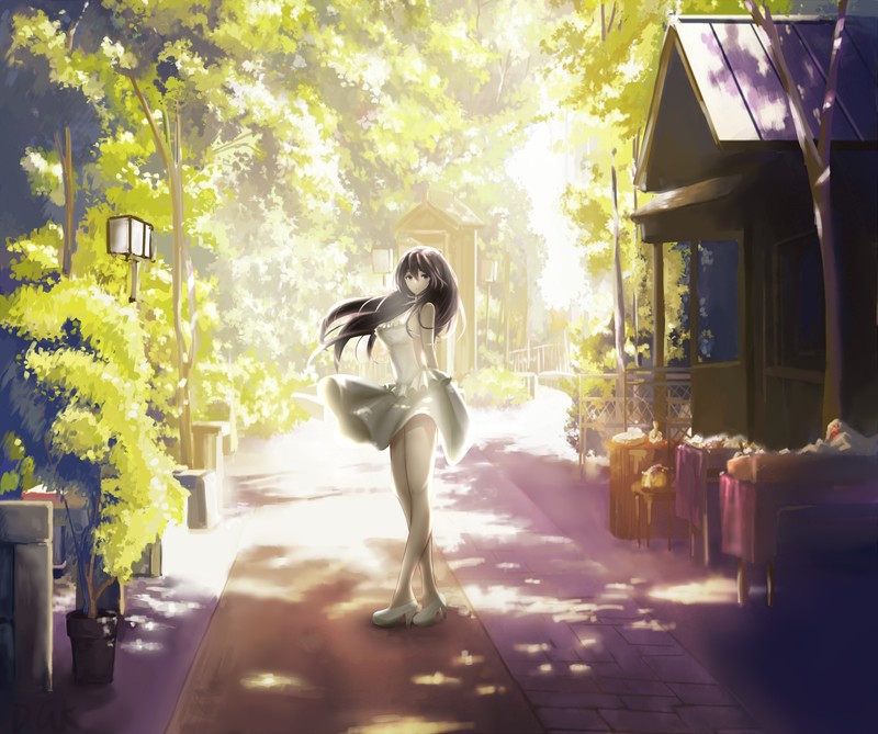anime girl, anime, artist, artwork, digital art, hd, 4k