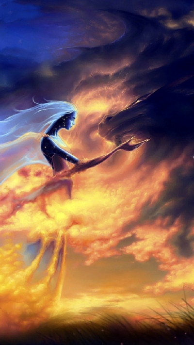 Fantasy Dragon, Sky, Cloud, 720x1280