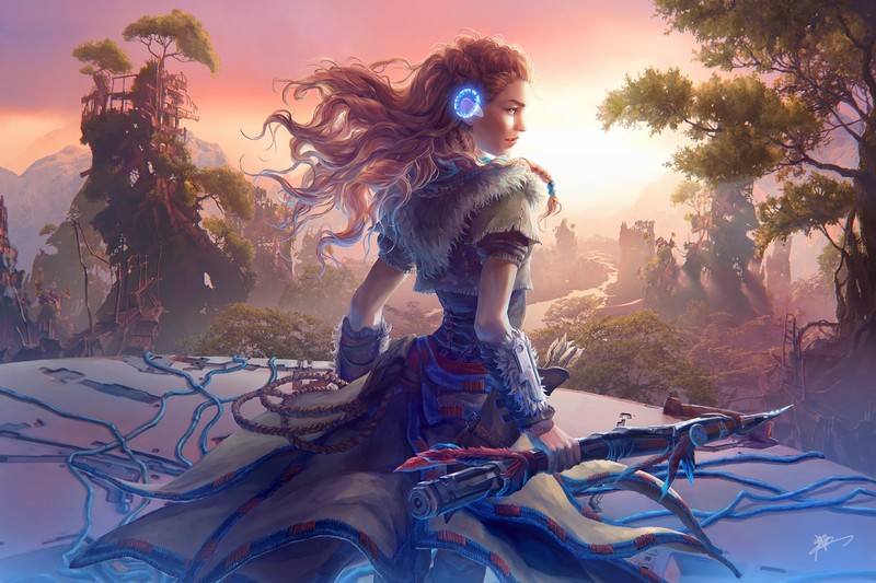 aloy, horizon zero dawn, games, pc games, xbox games, ps games, hd, artwork, artist, digital art, deviantart