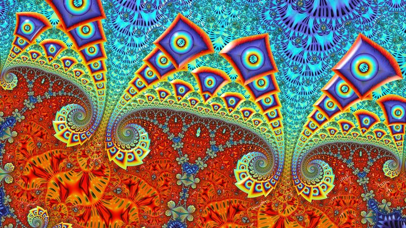 fractal, pattern, twisting, ornament, 4k
