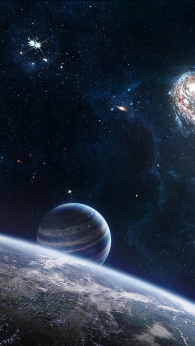 Sci Fi Galaxy, Space, Stars, Planet, 720x1280
