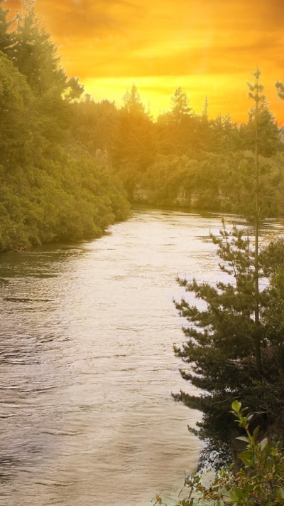 Earth Sunset, River, Water, New Zealand, 720x1280