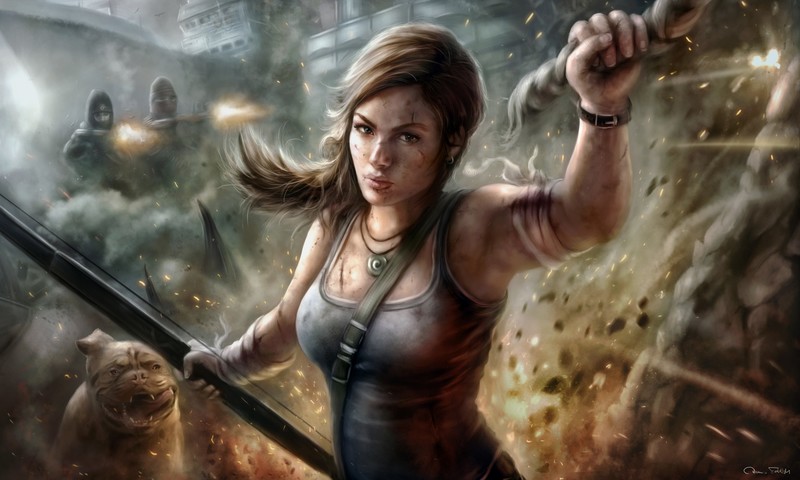 lara croft, tomb raider, artist, artwork, digital art, hd, 4k, 5k, fantasy girls, deviantart