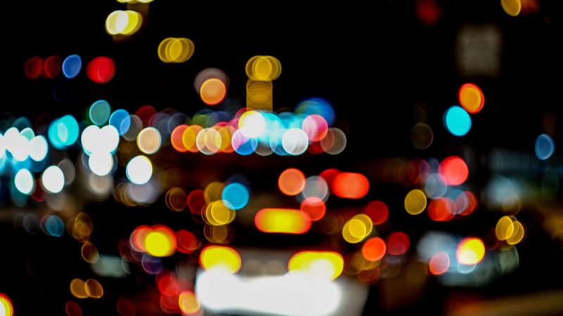 circles, glare, bokeh, lights, blur, 4k