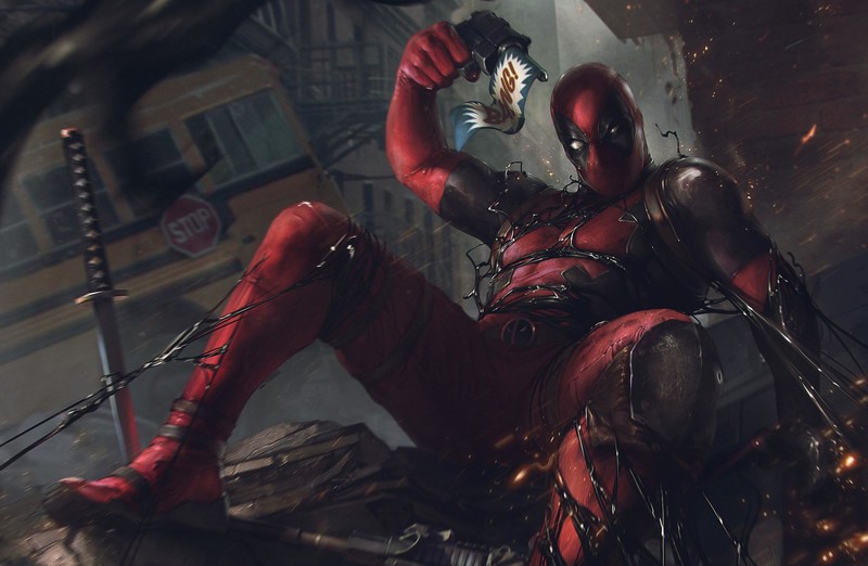 deadpool, venom, superheroes, artwork, hd, artstation, artist
