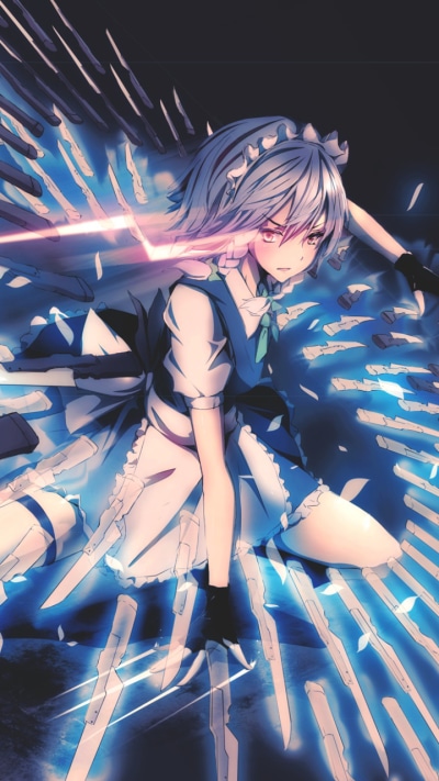 Anime Touhou, Sakuya Izayoi, 720x1280