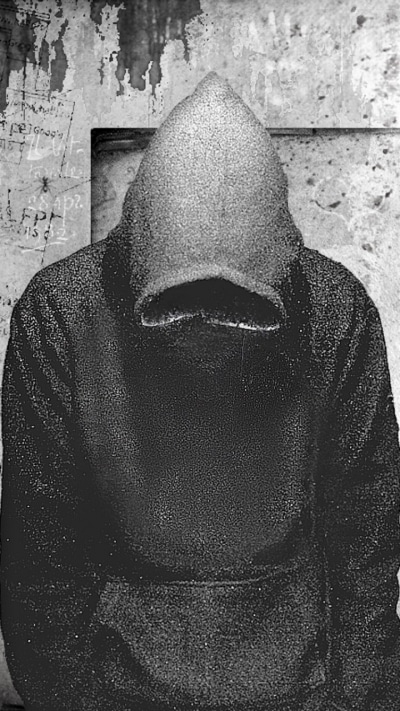 Dark Creepy, Hood, Monochrome, 720x1280