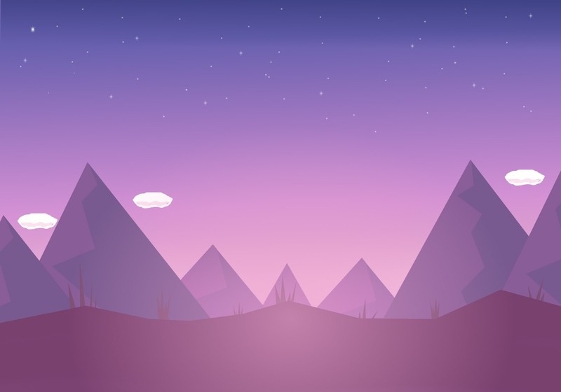 mountains, minimalism, artist, artwork, digital art, hd, clouds, illustration