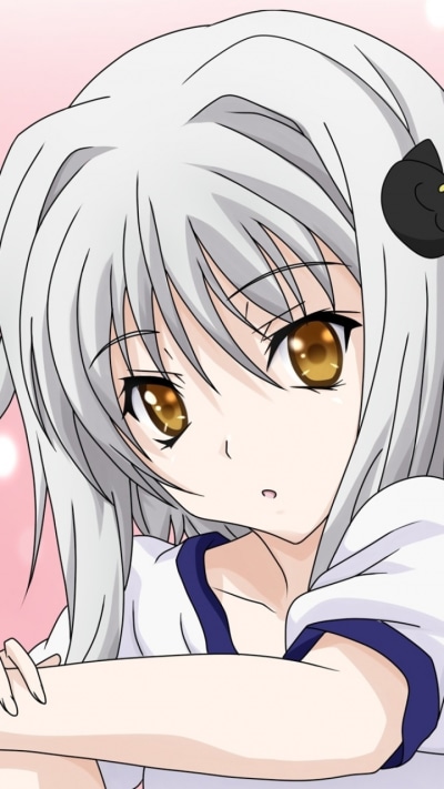 Anime High School DxD, White Hair, Face, Yellow Eyes, Koneko Toujou, 720x1280