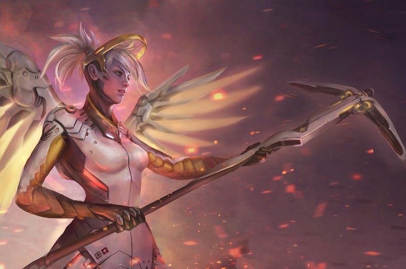 mercy overwatch, overwatch, games, xbox games, ps games, pc games, hd, artwork, artist, digital art
