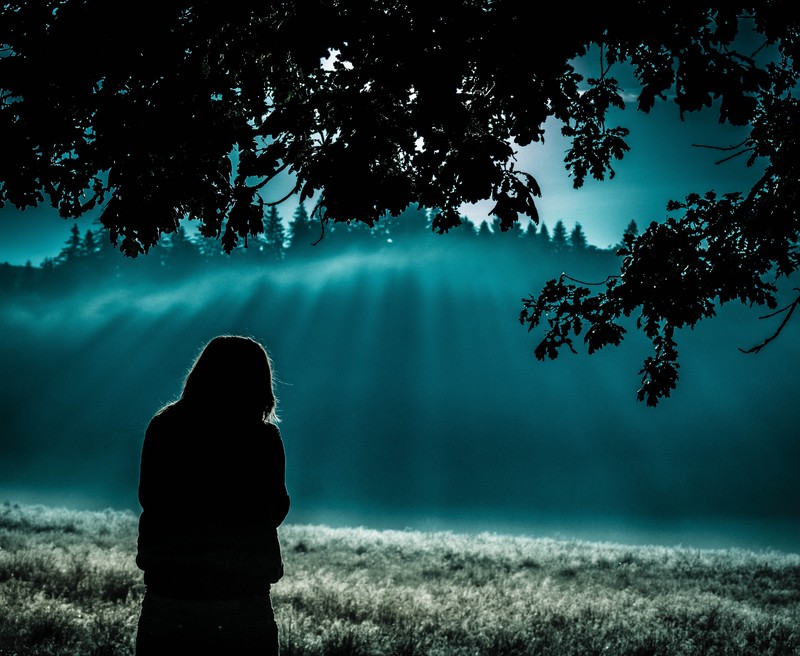 tree, nature, hd, photography, 4k, girl, alone, silhouette