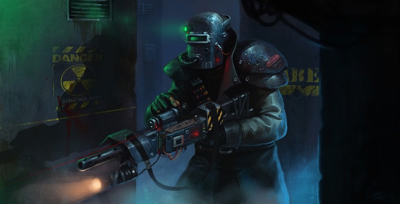 soldier, helmet, artist, artwork, digital art, hd, deviantart