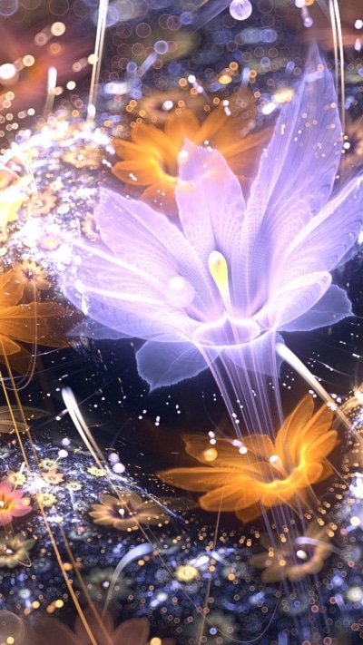 Abstract Flower, Fractal, 720x1280