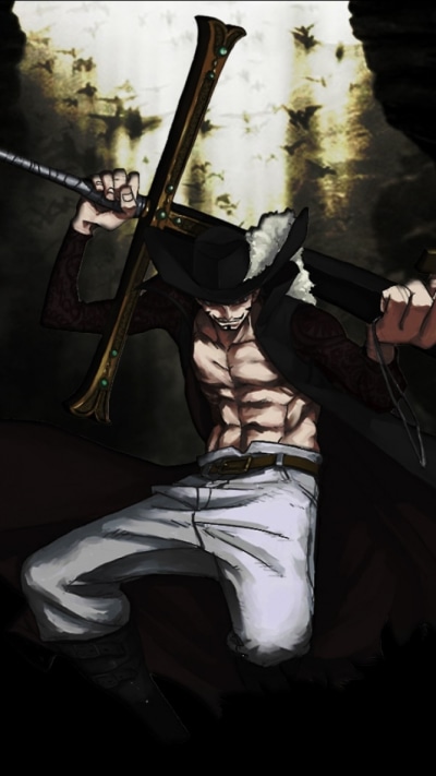 Anime One Piece, Dracule Mihawk, 720x1280