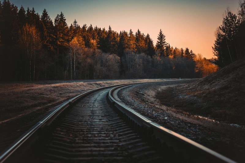 railroad, train, track, nature, 4k, 5k, hd, photography