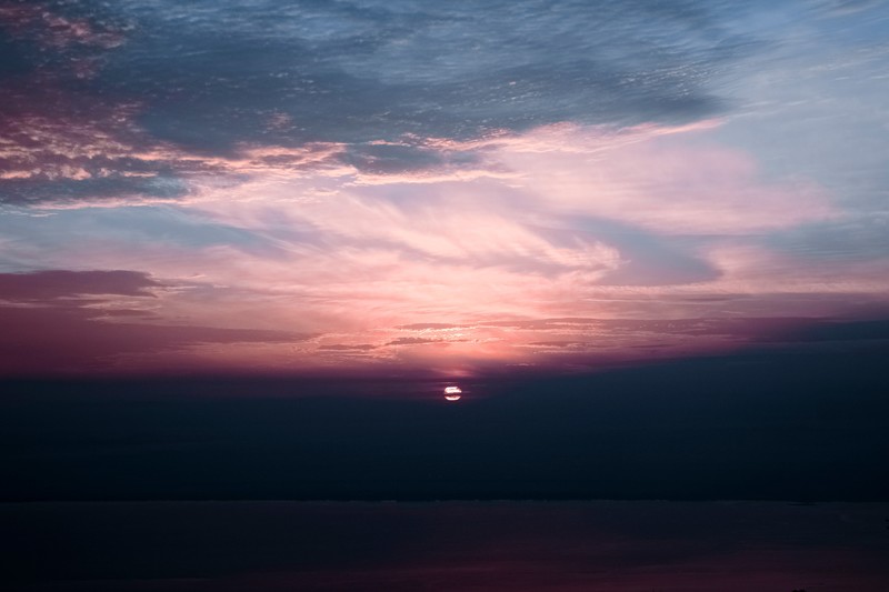 sunset, clouds, sea, dusk, dawn, hd, 4k, 5k, nature