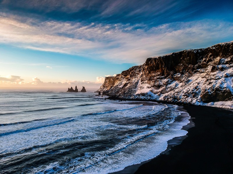 waves, coast, nature, hd