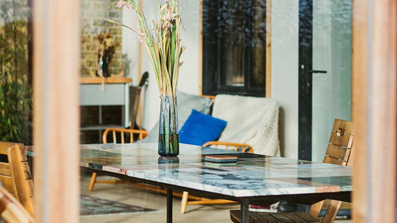 table, chairs, furniture, room, interior, 4k