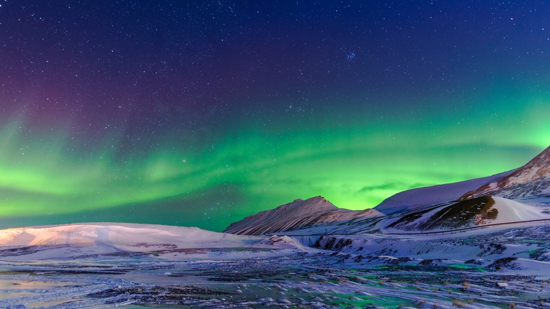 aurora, nature, hd, 4k, snow, winter
