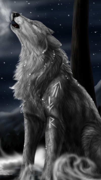 Fantasy Wolf, 720x1280