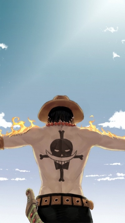 Anime One Piece, Portgas D. Ace, Tattoo, 720x1280