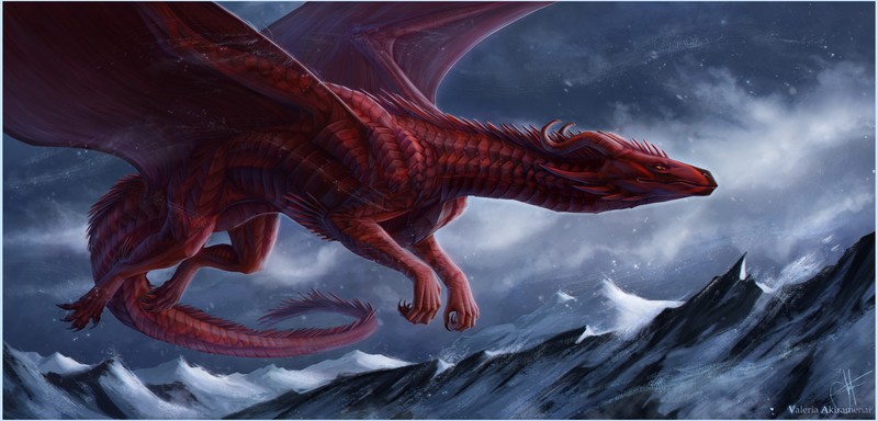 dragon, artist, artwork, digital art, hd, deviantart, 4k