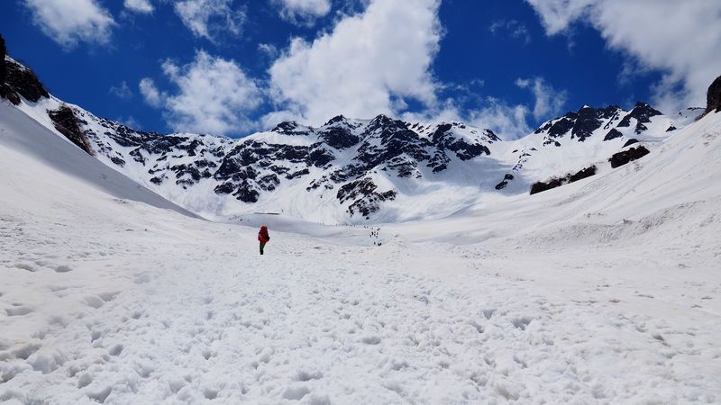mountains, alone, man, loneliness, nature, 4k