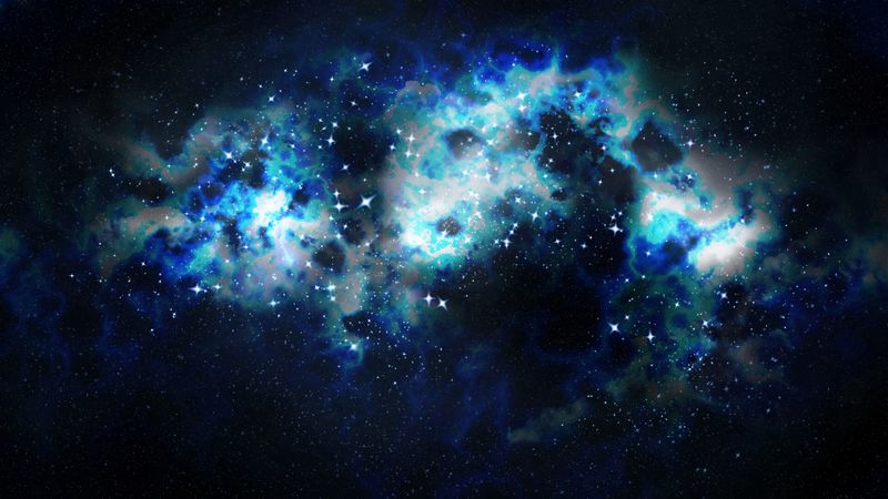 nebula, stars, clouds, light, abstraction, 4k