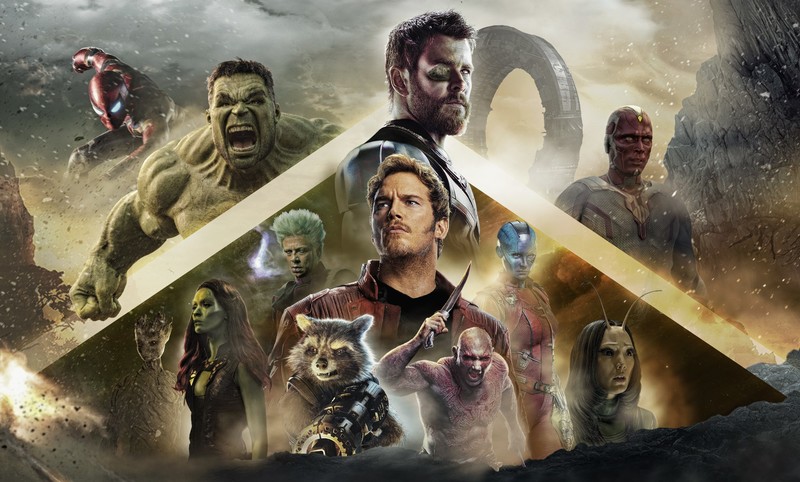 avengers infinity war, 2018 movies, movies, hd, artist, deviantart, thor, star lord, vision, gamora, baby groot, spiderman, hulk