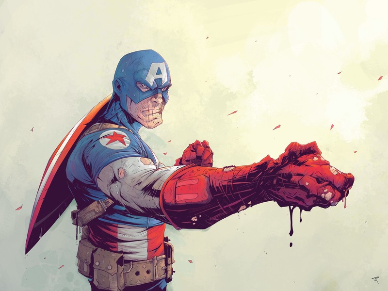 captain america, artwork, artist, digital art, hd, superheroes, artstation