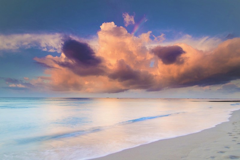 clouds, ocean, nature, hd