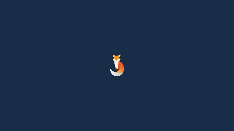 fox, logo, minimalism, artist, artwork, digital art, hd