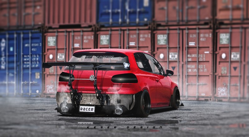 volkswagen golf, volkswagen, cars, concept, art, artwork, deviantart, hd