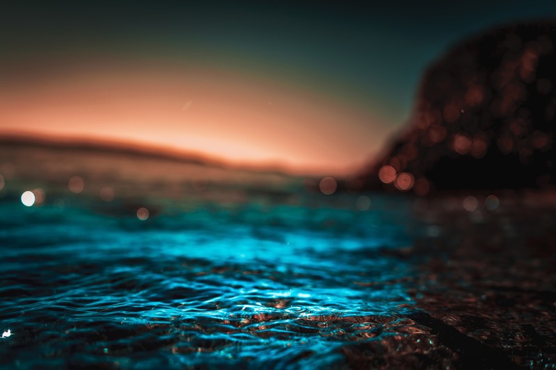 dawn, depth of field, dusk, ocean, sea, sunrise, sunset, water, hd, 4k, 5k