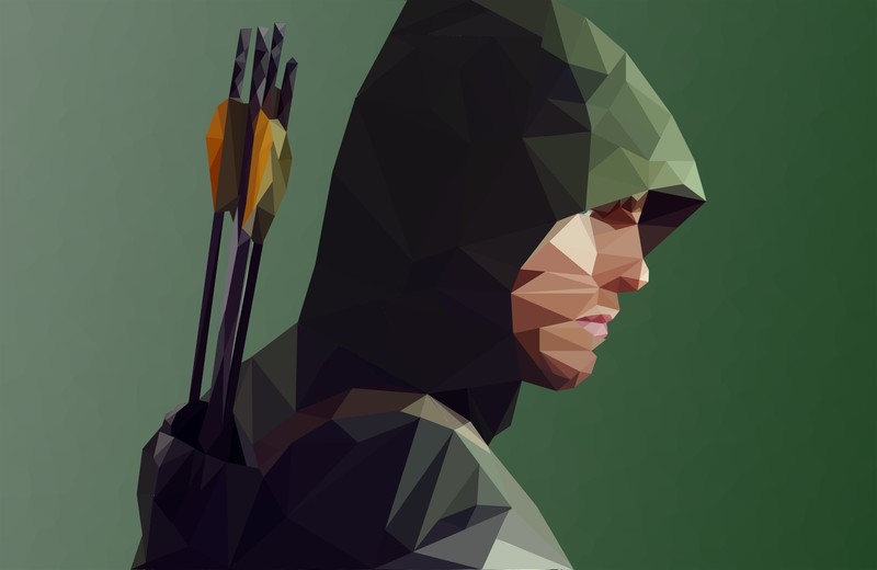 arrow, superheroes, hd, artwork, artist, artstation, low poly