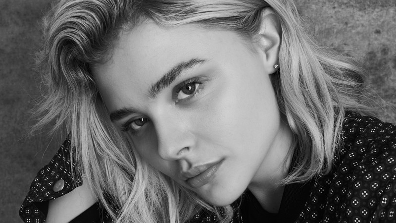 chloe grace moretz, celebrities, girls, hd, chloe moretz, monochrome, black and white, 4k, 5k