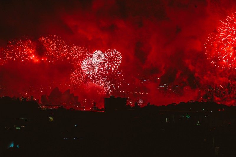 fireworks, photography, hd, 4k, explosion, evening